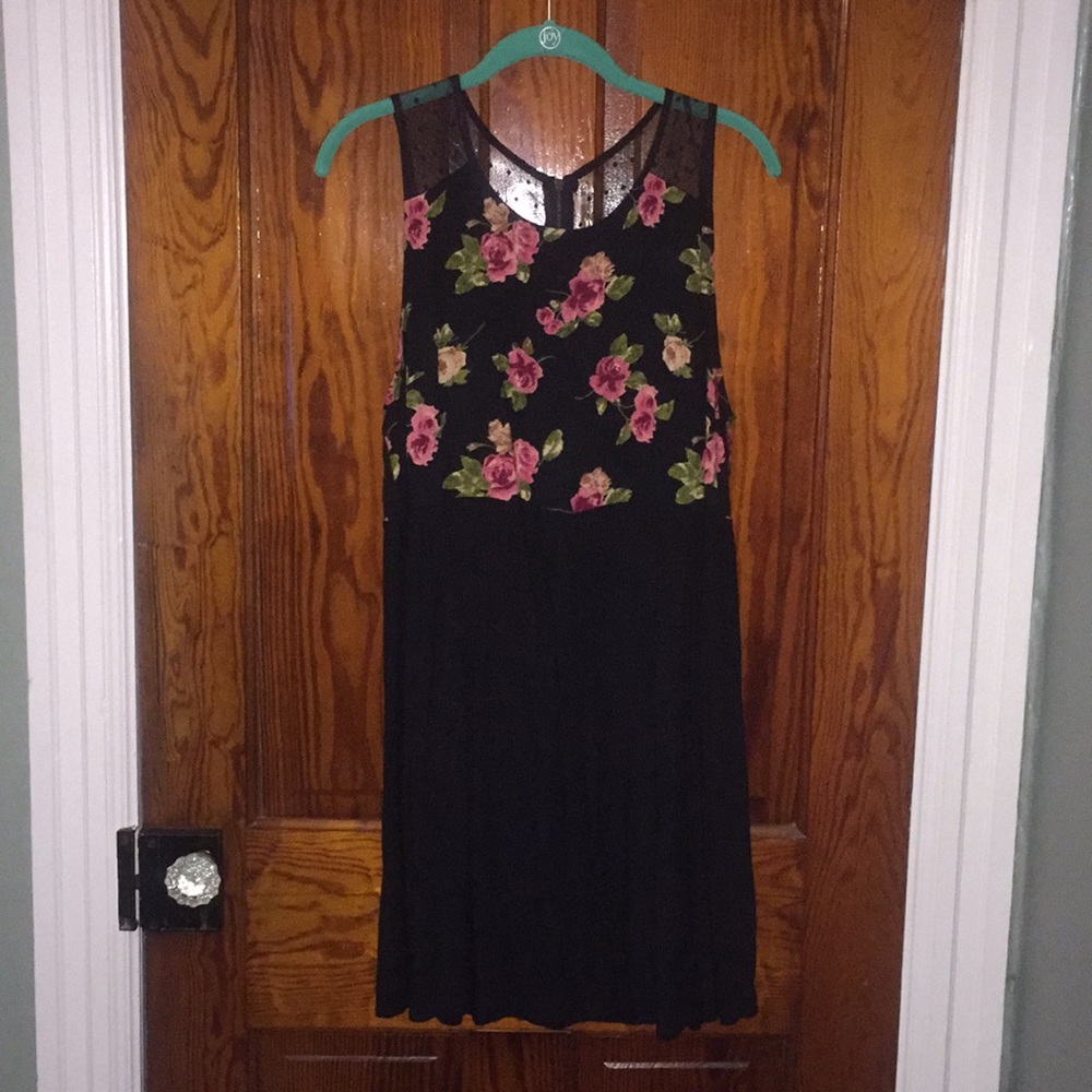 Floral black dress